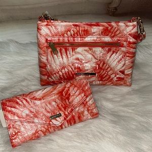 Brahmin Vida Pink Flamingo with Matching Veronica wallet. NWT FIRM PRICE